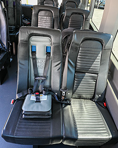 ICS seats in ABC Academy van